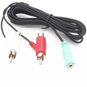 3.5母座對(duì)槍型RCA公母轉(zhuǎn)接線，耳機(jī)線，音視頻線